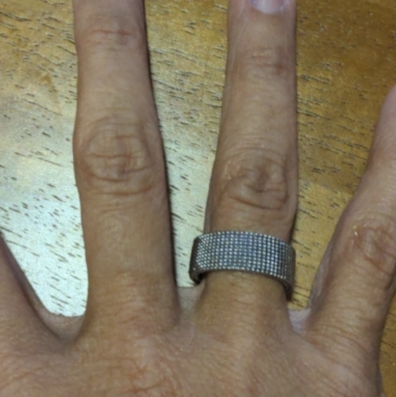 Stainless Steel Wire Mesh Ring Size 6 Women's Jewelry - Picture 5 of 5